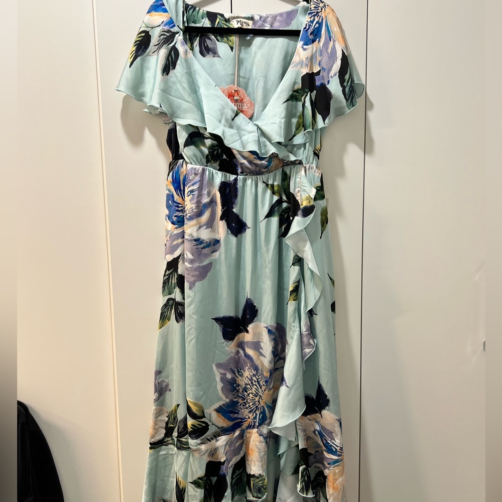 Show Me Your Mumu Teal Floral Weddings Edition Dress - Brand New with tags!